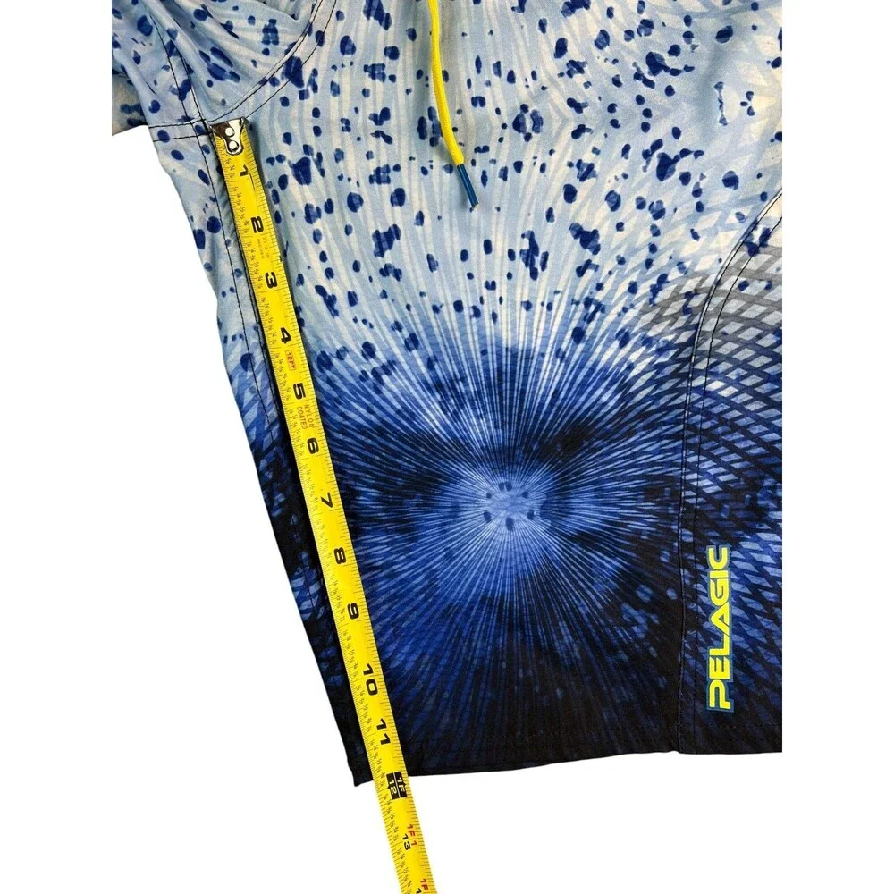 Pelagic Blue Psycho Dorado Stretch Sharkskin Boardshort  Size 32  Swim Trunk
